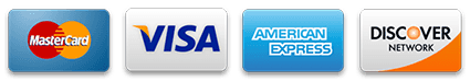 Payment methods accepted: Visa, Mastercard, American Express, Discover